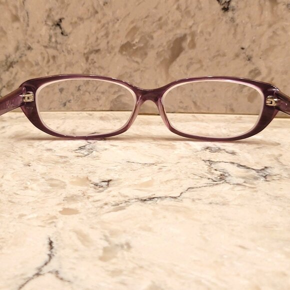 JUDITH LEIBER EYEGLASSES FRAMES JL1040 PURPLE AND BROWN TORTOISE JEWELED WOMEN'S - Picture 7 of 15